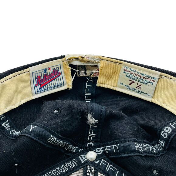 Vintage Y2K Houston Astros New Era Hat Cap Diamond Collection 7 1/2 Wool USA - Picture 6 of 6